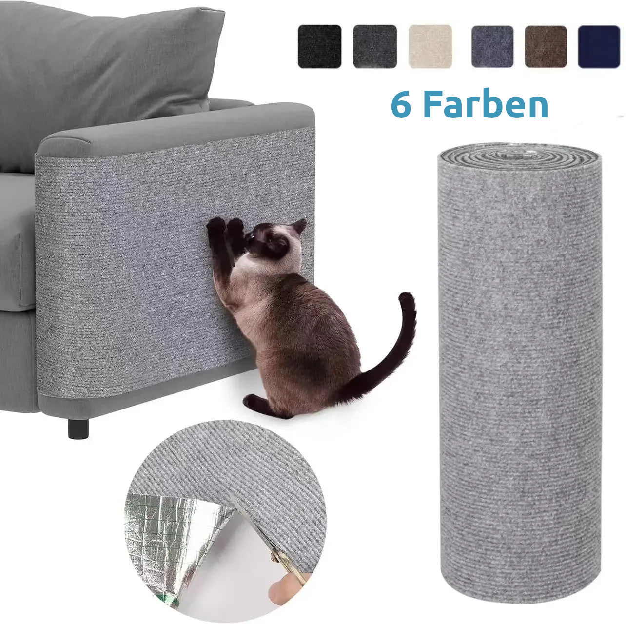 KratzSchutzPad – Selbstklebender Möbelschutz für Katzenkrallen