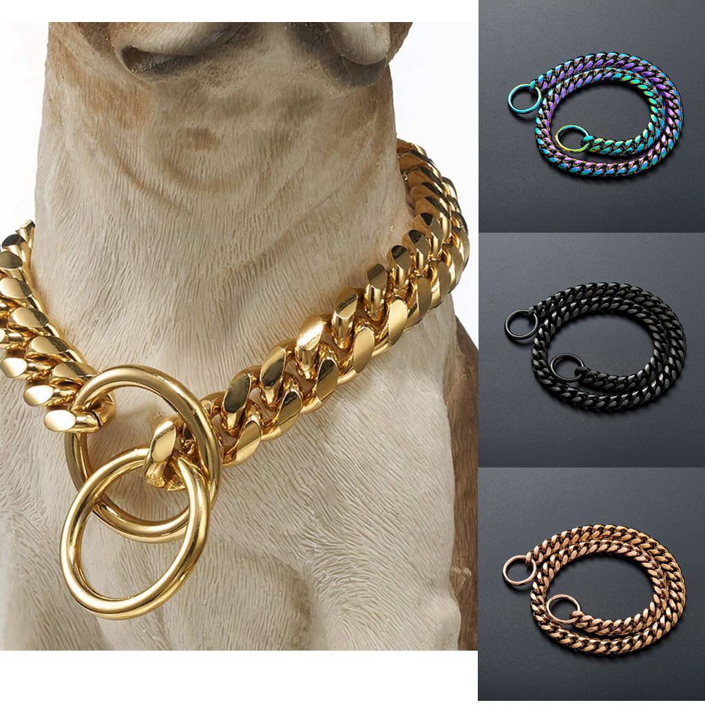 Hundehalsband im Ketten Design - BlingHalsband
