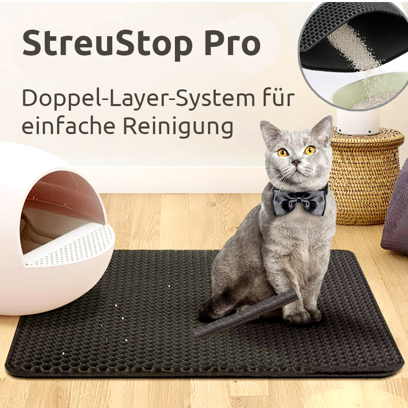 StreuStop Pro – Die rutschfeste Matte für saubere Böden und weniger Katzenstreu