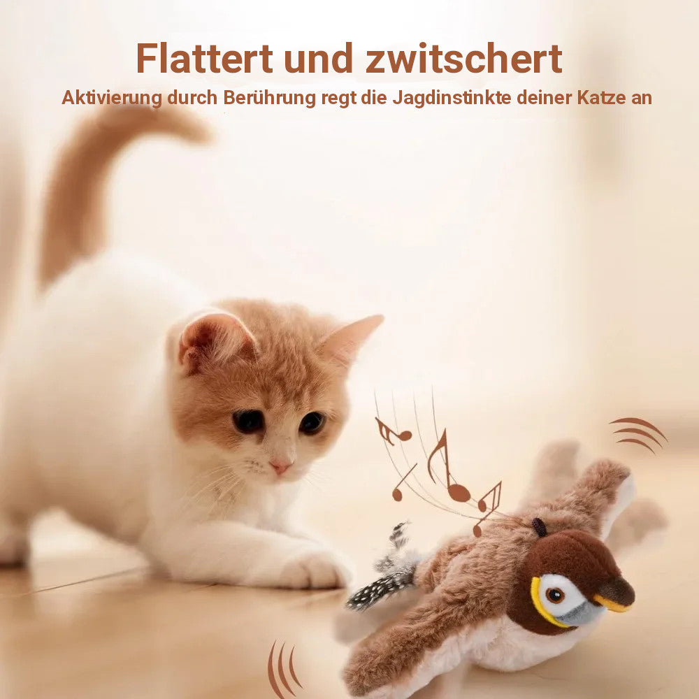 SpielVogel – Das interaktive Spielzeug für Hunde und Katzen mit flatternden Flügeln