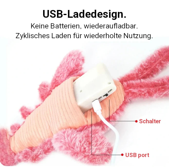Hummerix – Interaktives Katzenspielzeug im Hummer-Design mit Bewegung & USB-Aufladung