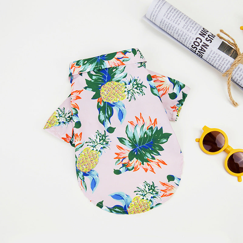Hunde Hawaii Hemd – Sommerliches Hundeshirt mit tropischem Design