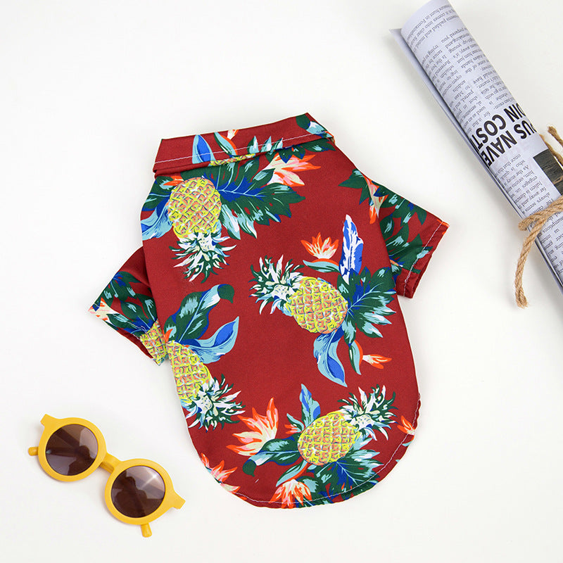 Hunde Hawaii Hemd – Sommerliches Hundeshirt mit tropischem Design