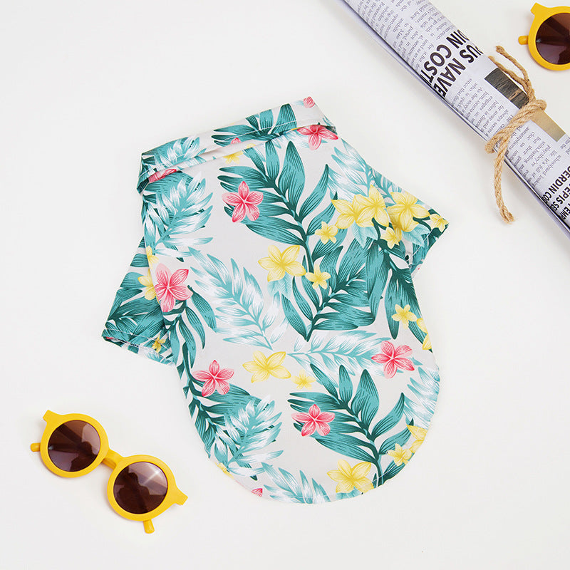 Hunde Hawaii Hemd – Sommerliches Hundeshirt mit tropischem Design