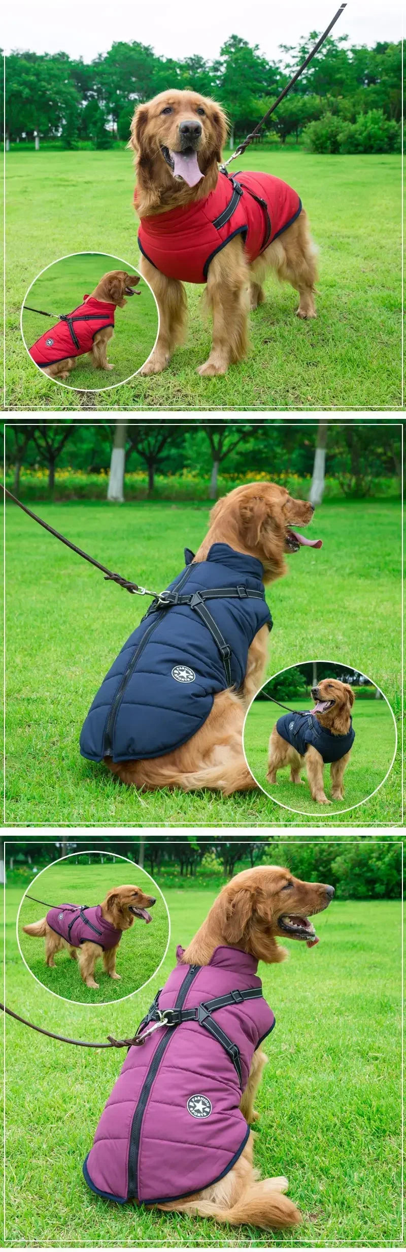 Wetterfeste Hundejacke – Robuste und wasserdichte Jacke für Hunde bei Regen, Schnee und Wind