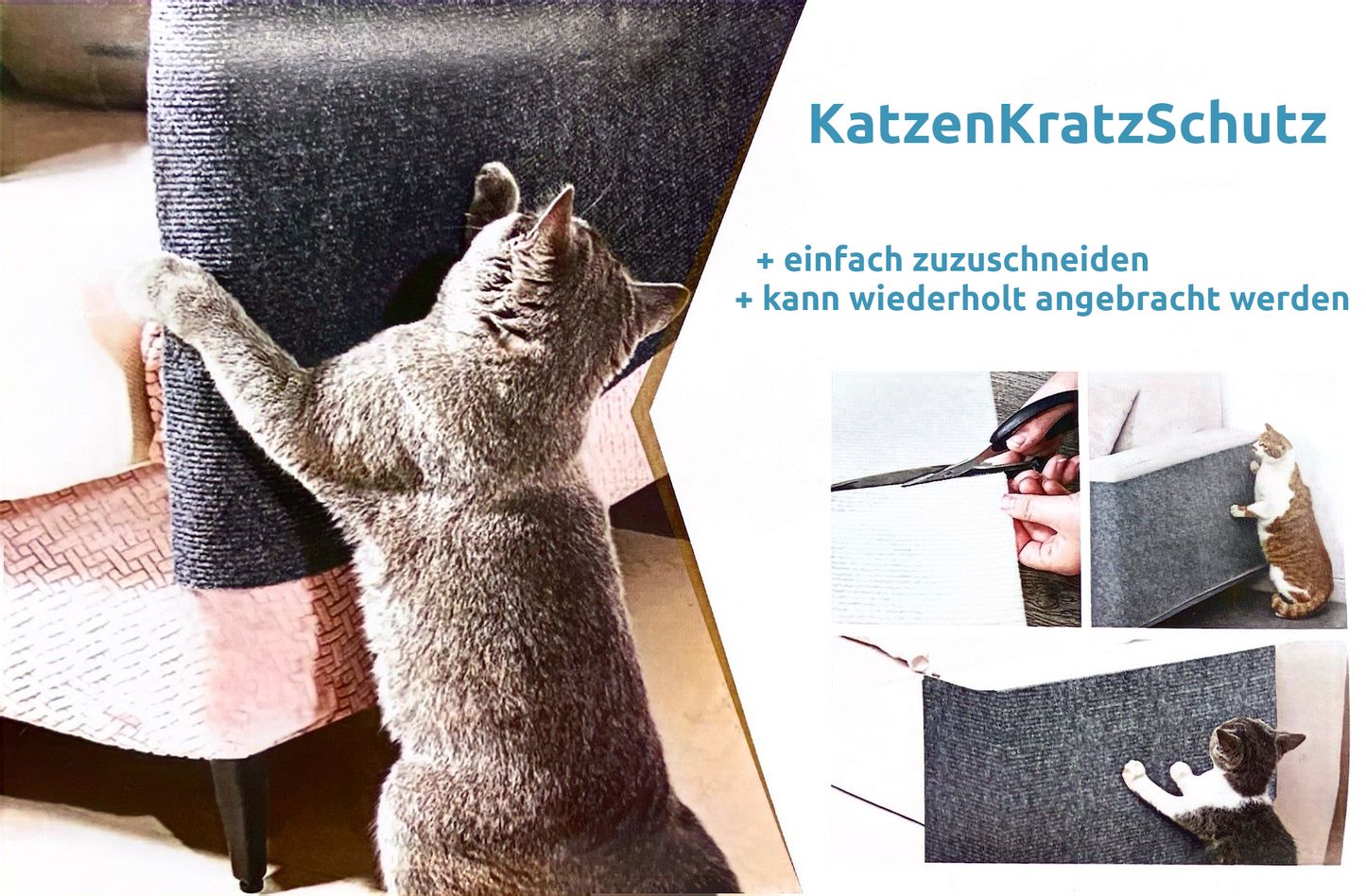 KratzSchutzPad – Selbstklebender Möbelschutz für Katzenkrallen
