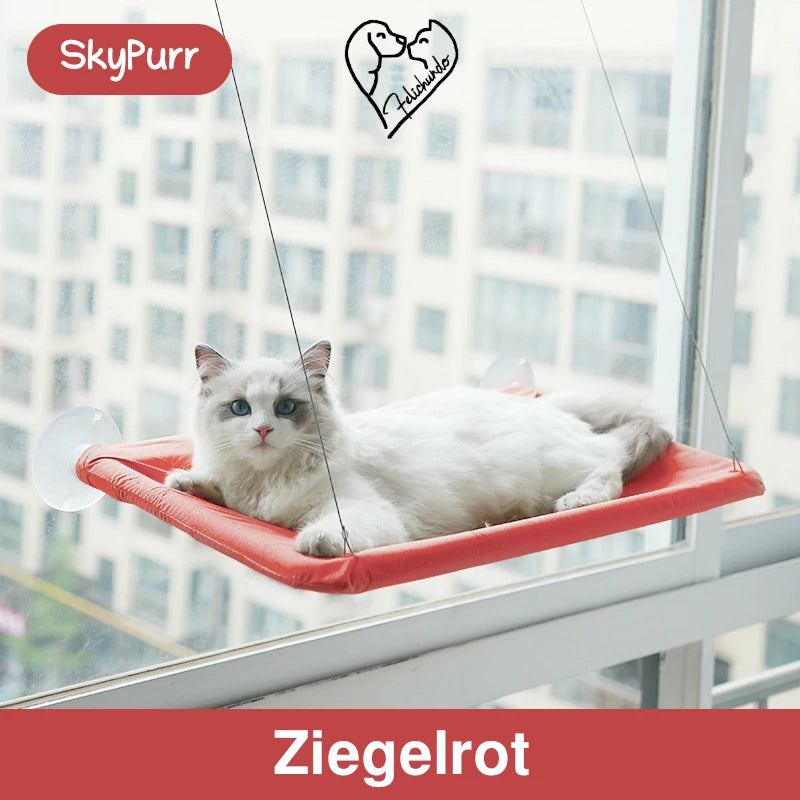 SkyPurr – Die Fenster-Hängematte für das ultimative Katzenvergnügen